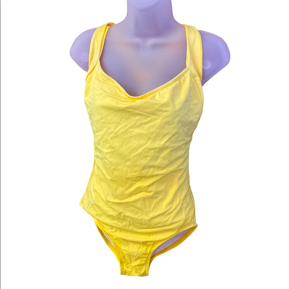 Ujena Yellow Swimsuit Straps cross in the Back